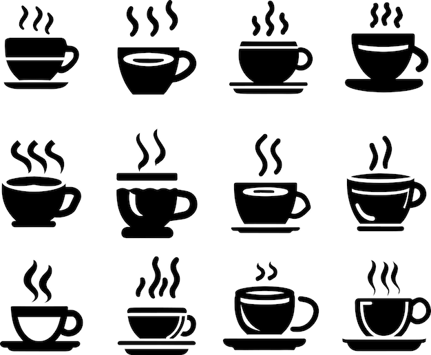 Ilustración vectorial del ícono del café