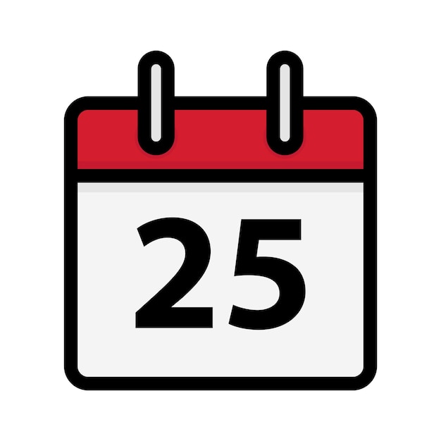 Ilustración vectorial Icono de calendario de Navidad Concepto de Navidad