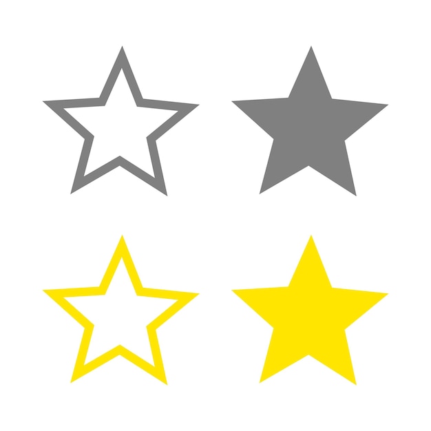 Ilustración vectorial del icono de calificación de 5 estrellas aislado
