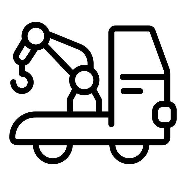 Ilustración vectorial del icono del camión remolcador