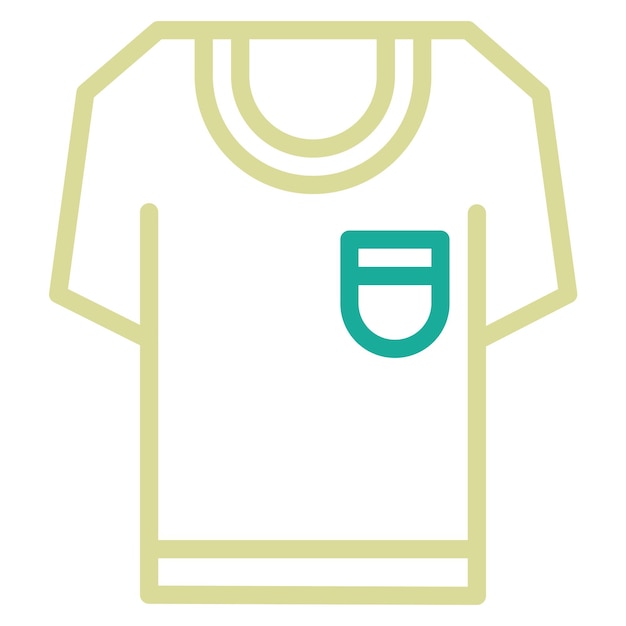 Ilustración vectorial del icono de la camiseta del conjunto de iconos de ropa