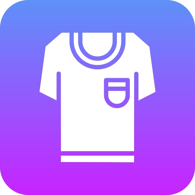 Ilustración vectorial del icono de la camiseta del conjunto de iconos de ropa