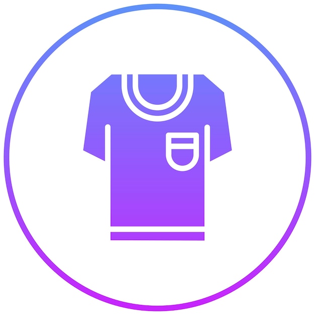 Ilustración vectorial del icono de la camiseta del conjunto de iconos de ropa