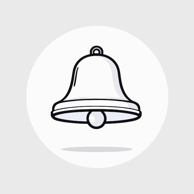 Ilustración vectorial del icono de la campana de alarma