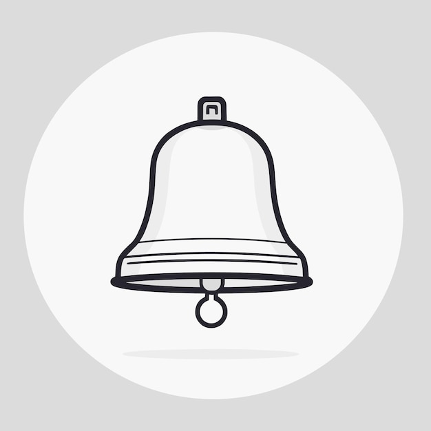 Ilustración vectorial del icono de la campana de alarma