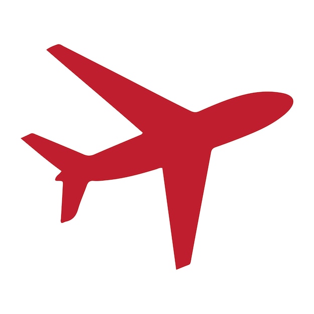 Ilustración vectorial del icono de canto del avión