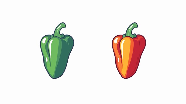 Vector ilustración vectorial de icono de capsicum para diseños culinarios