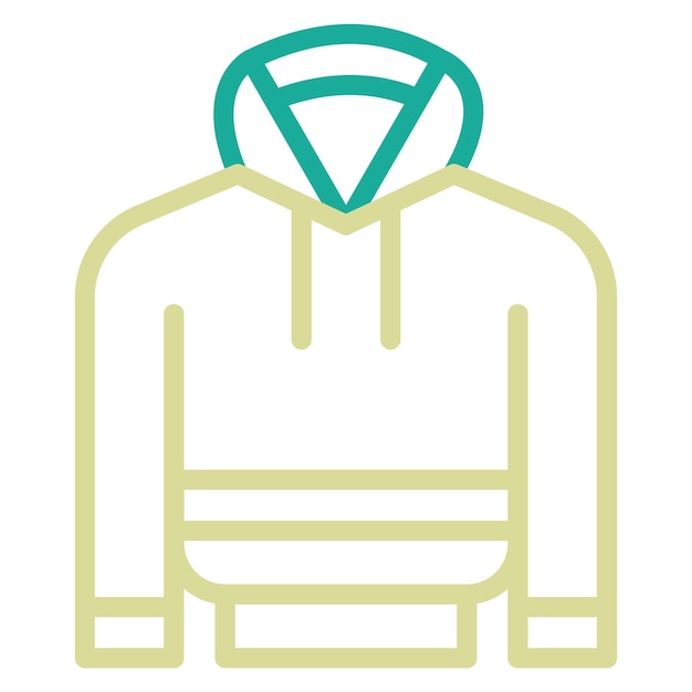 Ilustración vectorial del icono de la capucha del conjunto de iconos de moda
