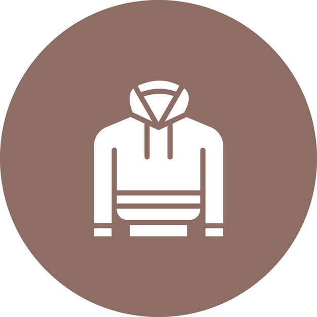 Ilustración vectorial del icono de la capucha del conjunto de iconos de moda