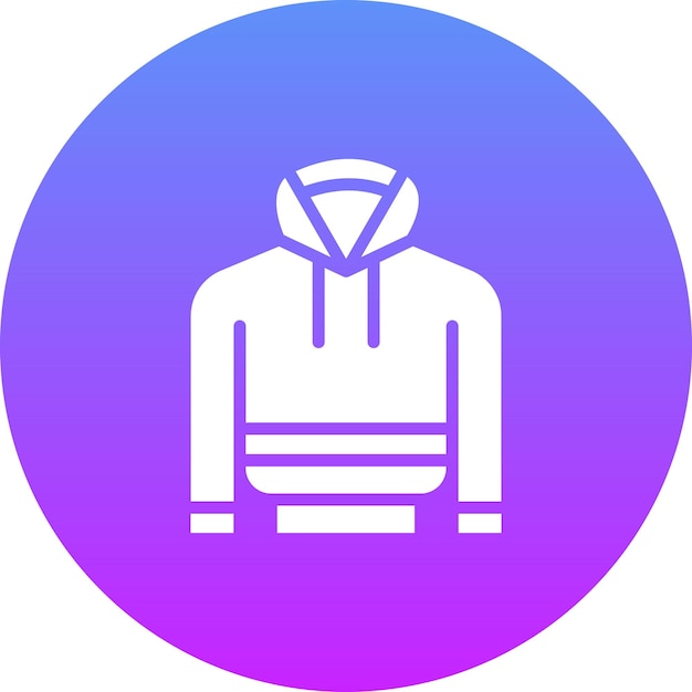 Ilustración vectorial del icono de la capucha del conjunto de iconos de moda