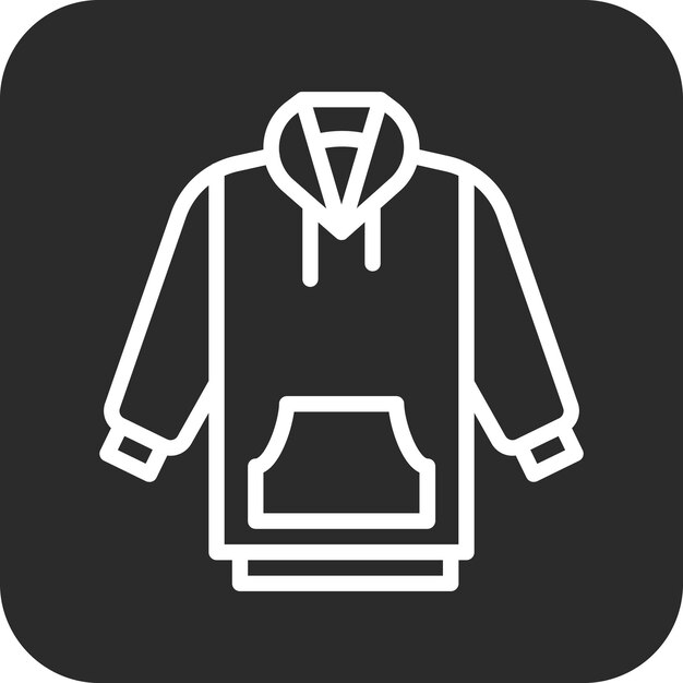 Ilustración vectorial del icono de la capucha del conjunto de iconos de ropa