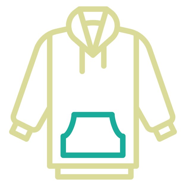 Ilustración vectorial del icono de la capucha del conjunto de iconos de ropa