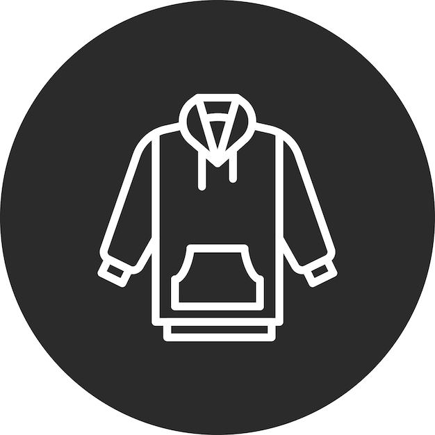 Ilustración vectorial del icono de la capucha del conjunto de iconos de ropa