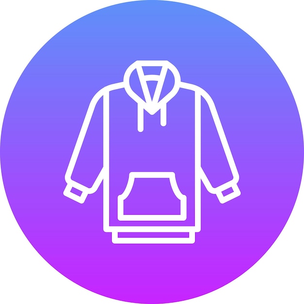 Ilustración vectorial del icono de la capucha del conjunto de iconos de ropa