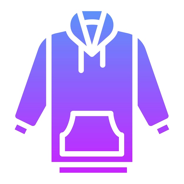 Ilustración vectorial del icono de la capucha del conjunto de iconos de ropa