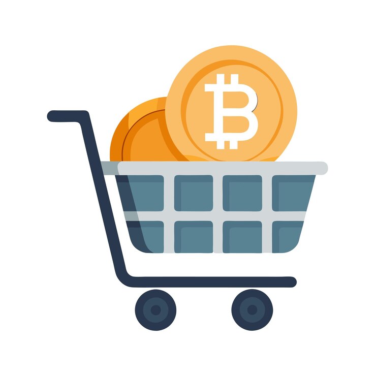 Vector ilustración vectorial del icono del carrito de compras de estilo plano