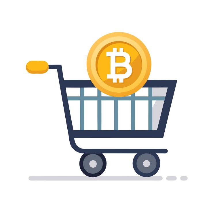 Vector ilustración vectorial del icono del carrito de compras de estilo plano