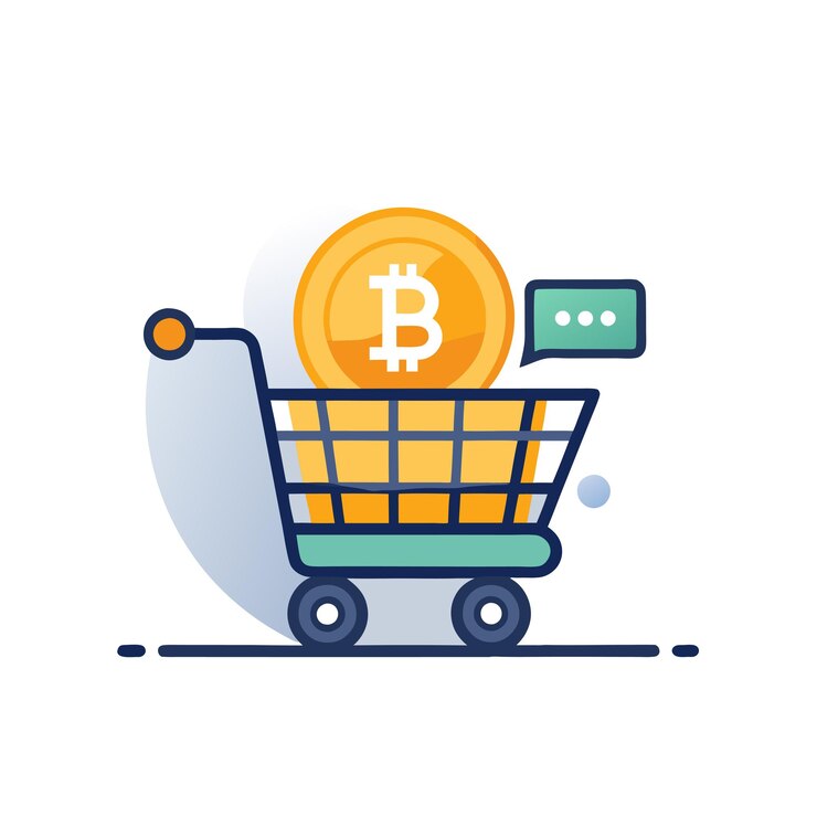 Vector ilustración vectorial del icono del carrito de compras de estilo plano