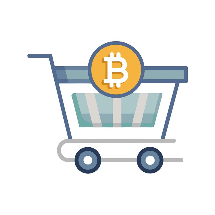Vector ilustración vectorial del icono del carrito de compras de estilo plano
