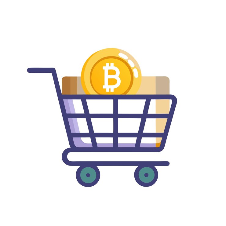 Vector ilustración vectorial del icono del carrito de compras de estilo plano
