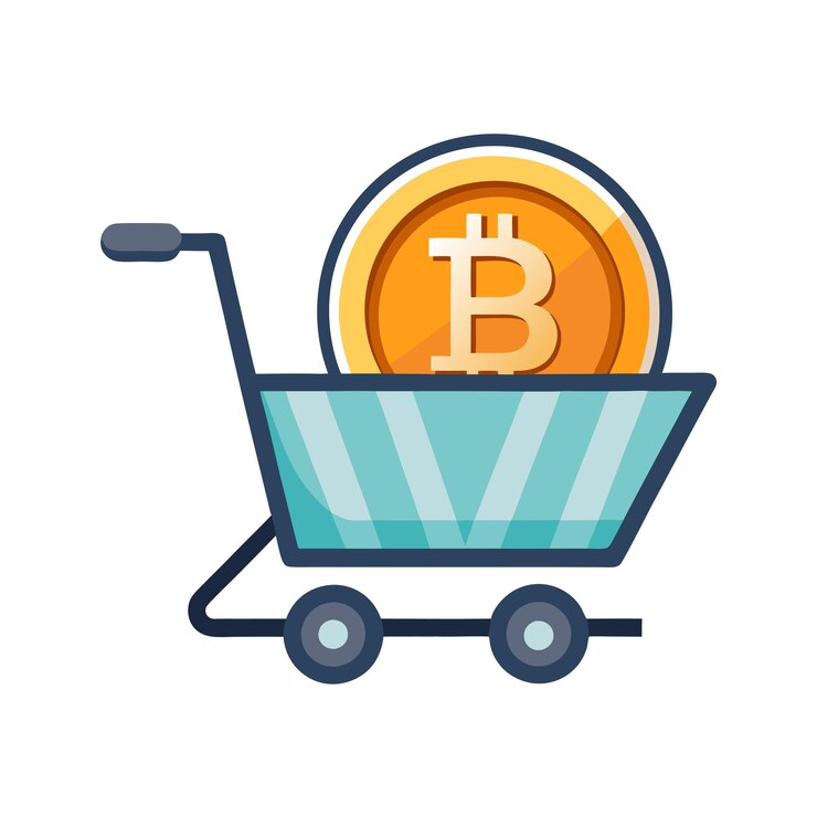 Vector ilustración vectorial del icono del carrito de compras de estilo plano