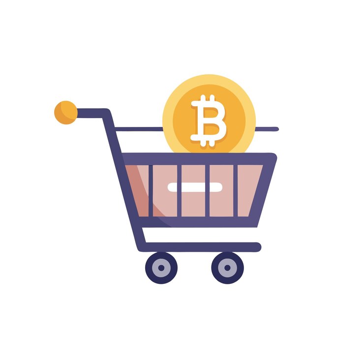 Vector ilustración vectorial del icono del carrito de compras de estilo plano