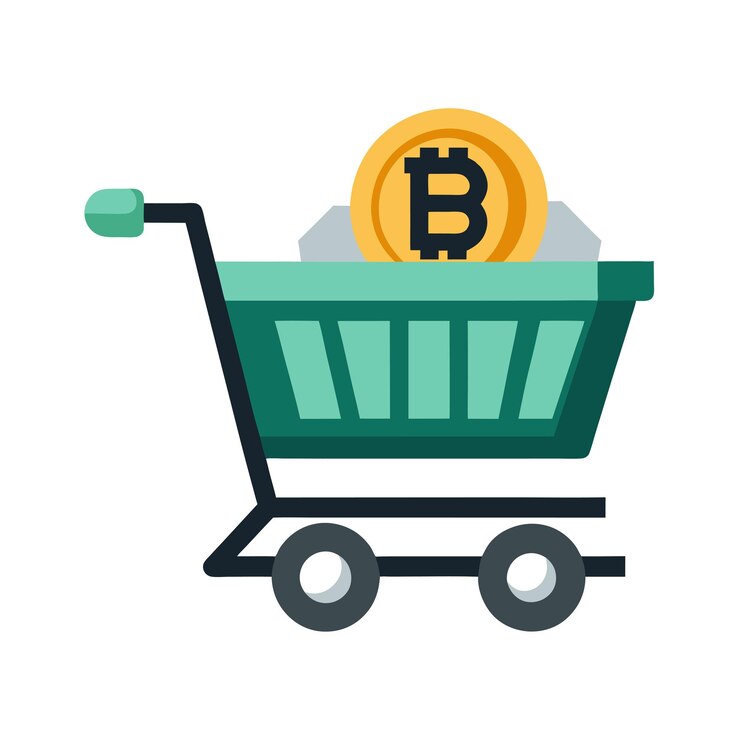 Vector ilustración vectorial del icono del carrito de compras de estilo plano