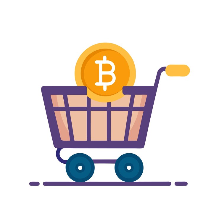 Vector ilustración vectorial del icono del carrito de compras de estilo plano