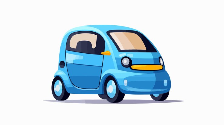 Vector ilustración vectorial del icono del coche inteligente autónomo