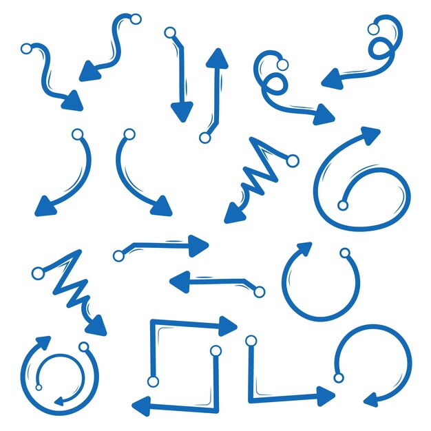Ilustración vectorial Icono de conjunto de símbolos de conjunto de flecha