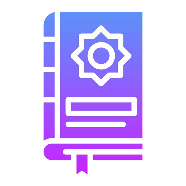 Ilustración vectorial del ícono del Corán del conjunto de íconos de Dubai