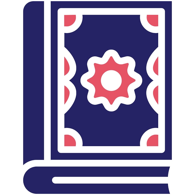 Ilustración vectorial del ícono del Corán del conjunto de íconos del Ramadán