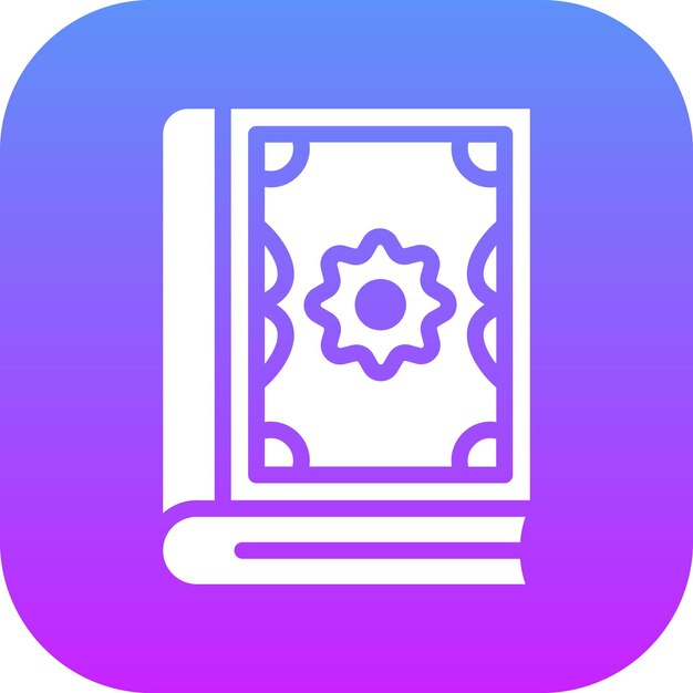 Ilustración vectorial del ícono del Corán del conjunto de íconos del Ramadán