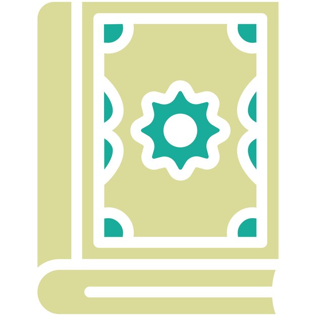 Ilustración vectorial del ícono del Corán del conjunto de íconos del Ramadán