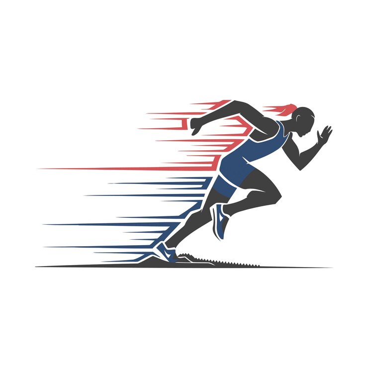 Ilustración vectorial del icono del corredor deportivo