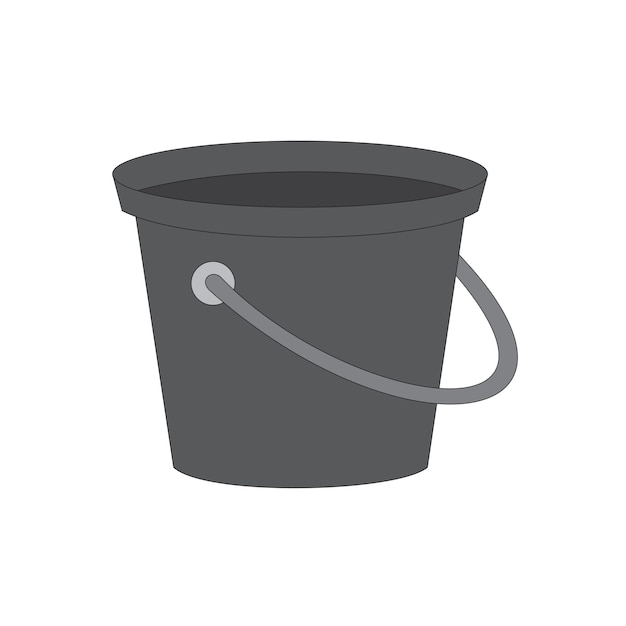 Ilustración vectorial del icono del cubo aislada en fondo blanco