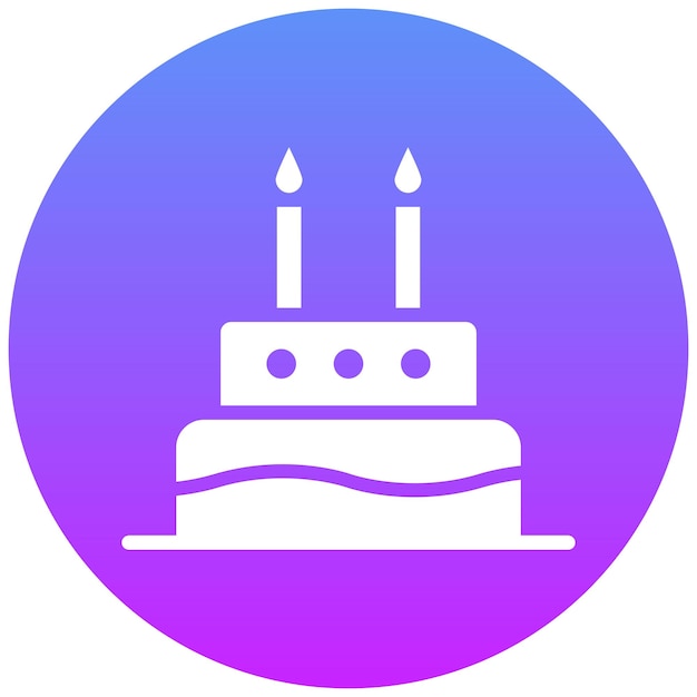 Ilustración vectorial del icono de cumpleaños del conjunto de iconos de Fiestas y Celebraciones