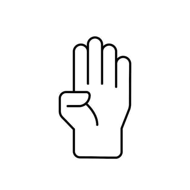 Ilustración vectorial del icono del dedo