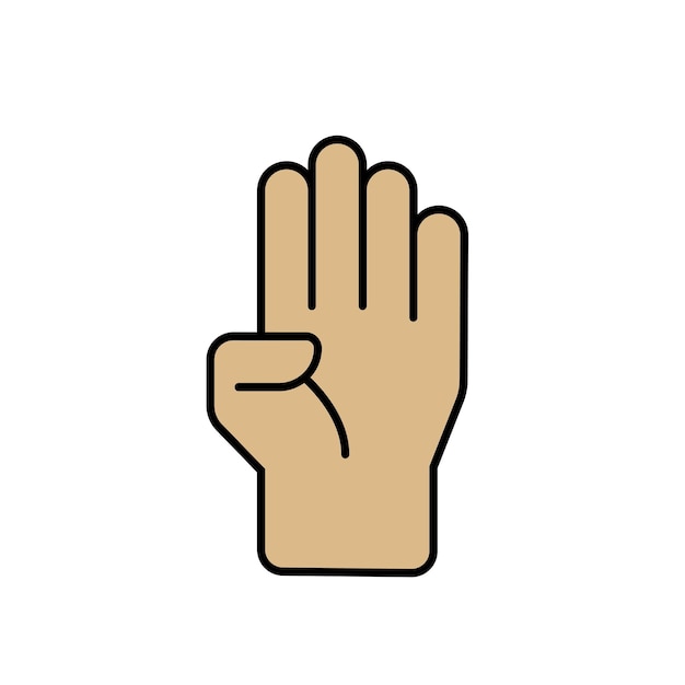 Ilustración vectorial del icono del dedo