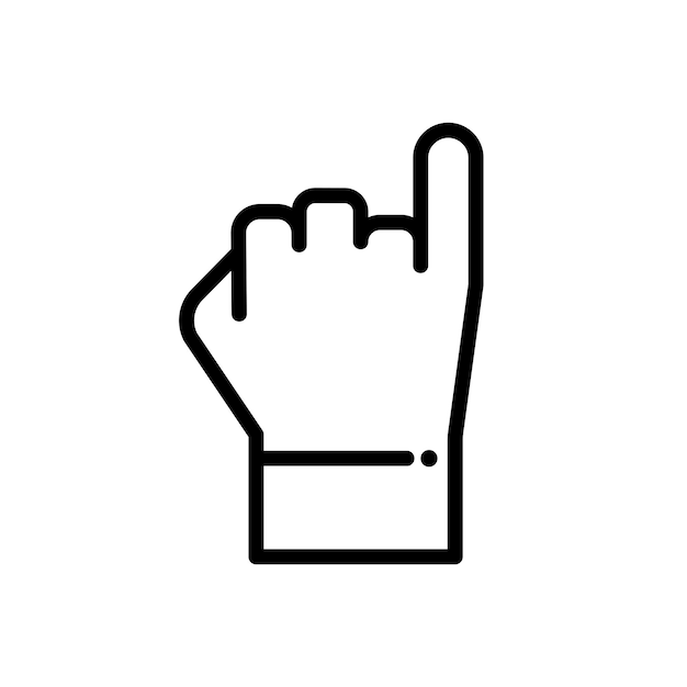 Ilustración vectorial del icono del dedo