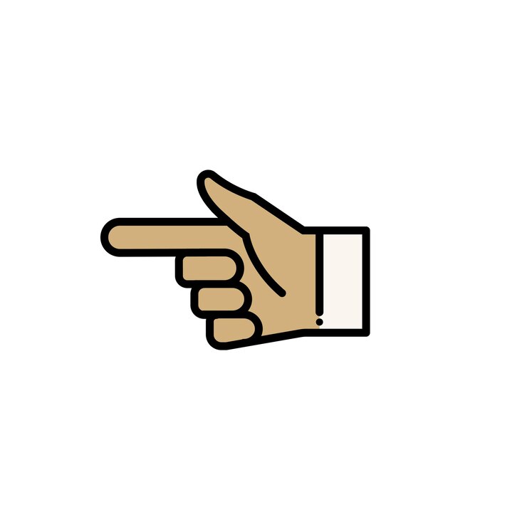 Vector ilustración vectorial del icono del dedo