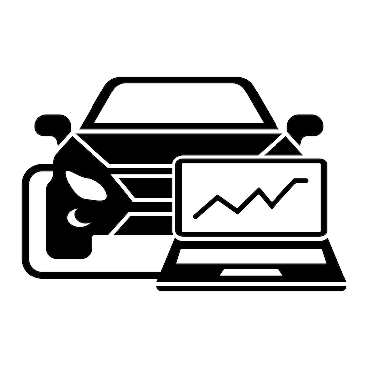 Vector ilustración vectorial del icono de diagnóstico de automóviles