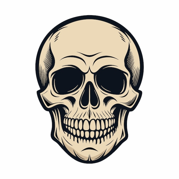 Ilustración vectorial del icono del dibujo animado Skull