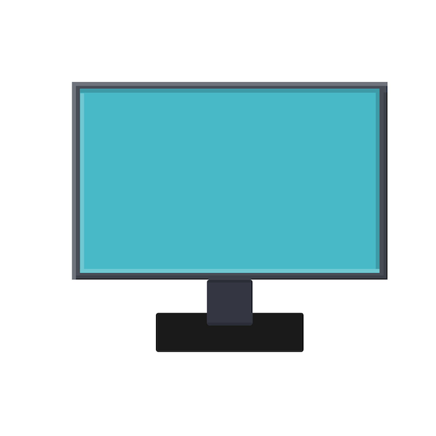 Ilustración vectorial de un ícono digital moderno de una computadora rectangular inteligente digital grande