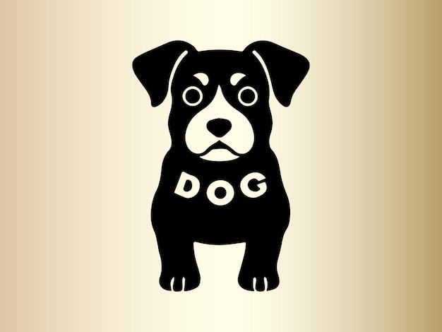 Ilustración vectorial del icono del diseño del logotipo del perro