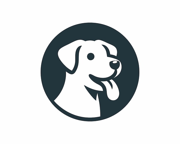 Ilustración vectorial del icono del diseño del logotipo del perro