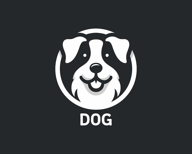 Ilustración vectorial del icono del diseño del logotipo del perro