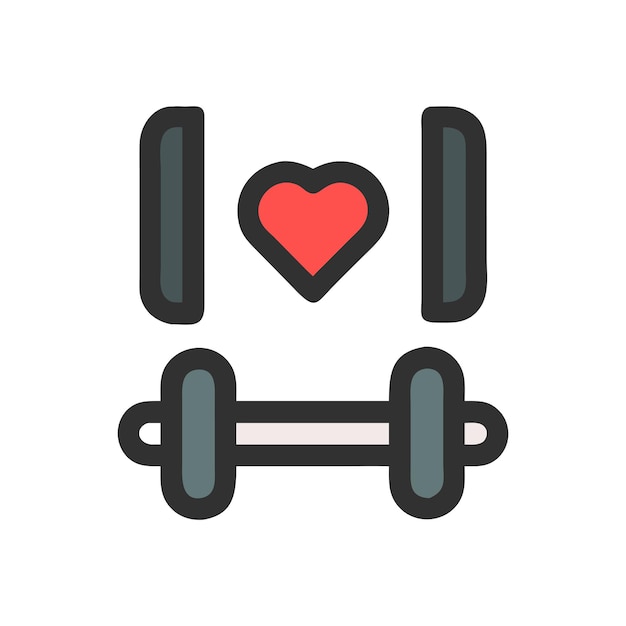 Ilustración vectorial del icono de entrenamiento de fitness