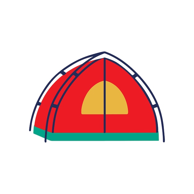 Ilustración Vectorial Icono Estilo Plano Camping