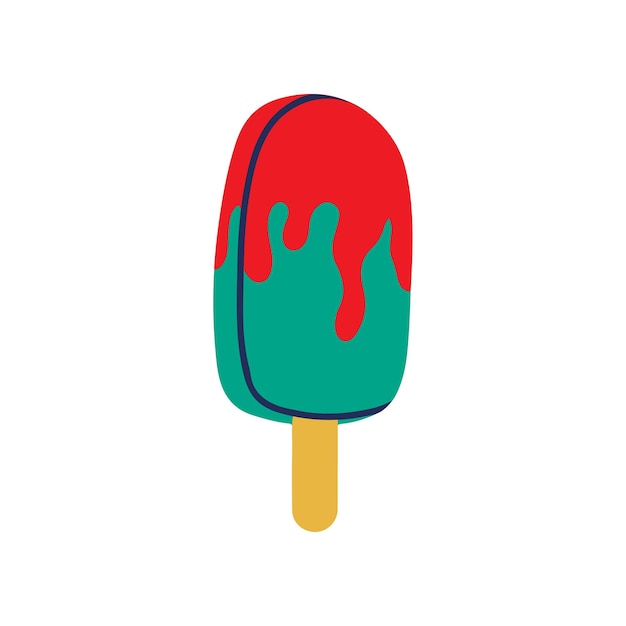 Ilustración Vectorial Icono Estilo Plano Helado